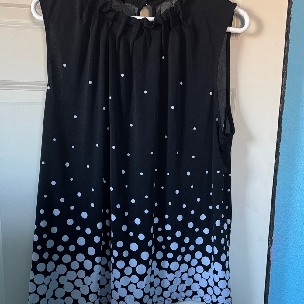 Liz Claiborne Black and White Polka Dot Blouse